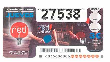 Décimo 27538 del sorteo 35-30/04/2026 Jueves