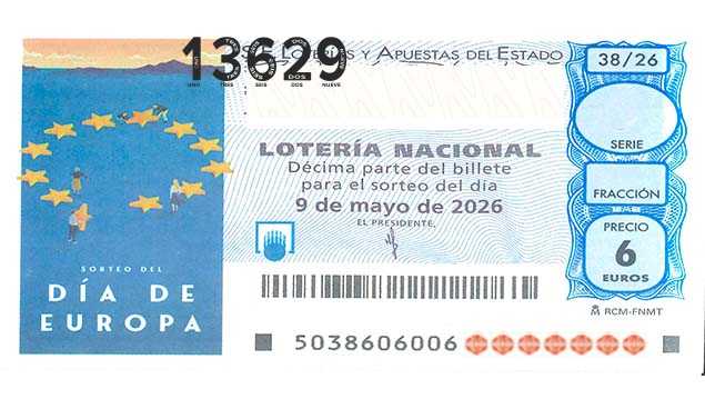 Décimo 13629 del sorteo 38-09/05/2026 Sábado