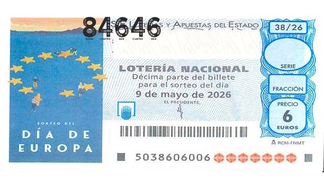 Décimo 84646 del sorteo 38-09/05/2026 Sábado