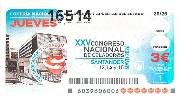 Décimo 16514 del sorteo 39-14/05/2026 Jueves