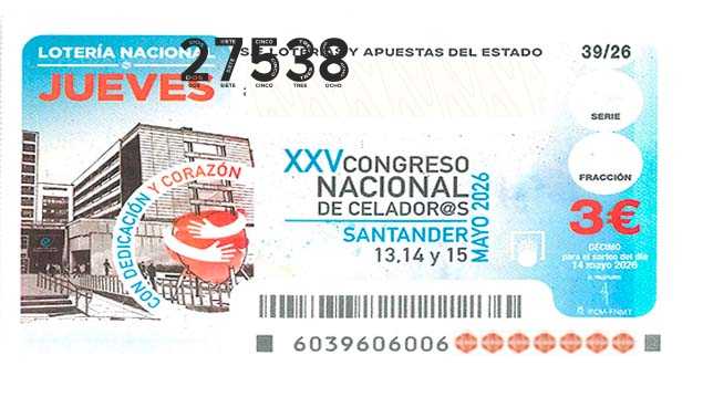 Décimo 27538 del sorteo 39-14/05/2026 Jueves