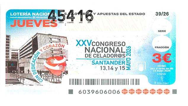 Décimo 45416 del sorteo 39-14/05/2026 Jueves