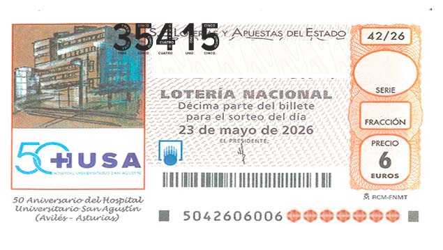 Décimo 35415 del sorteo 42-23/05/2026 Sábado