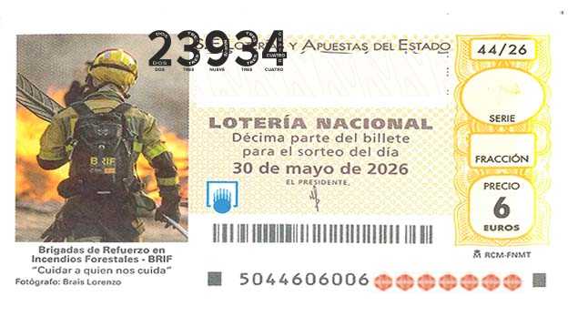 Décimo 23934 del sorteo 44-30/05/2026 Sábado
