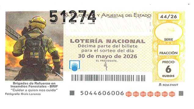 Décimo 51274 del sorteo 44-30/05/2026 Sábado