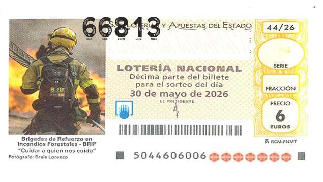 Décimo 66813 del sorteo 44-30/05/2026 Sábado