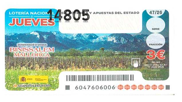 Décimo 14805 del sorteo 47-11/06/2026 Jueves