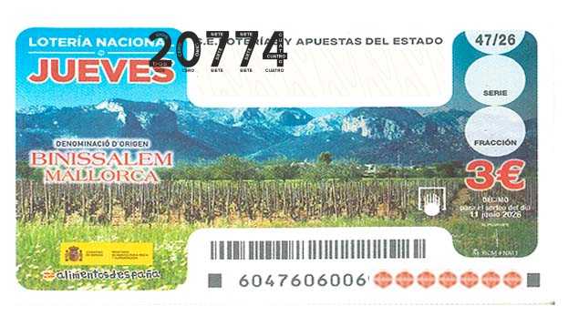 Décimo 20774 del sorteo 47-11/06/2026 Jueves