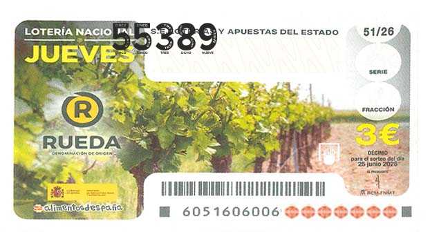 Décimo 55389 del sorteo 51-25/06/2026 Jueves