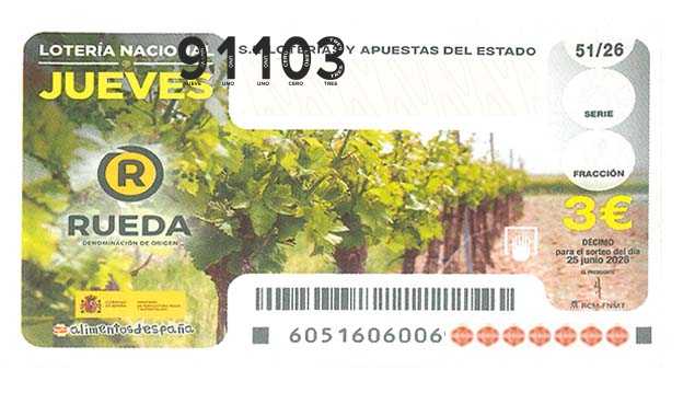Décimo 91103 del sorteo 51-25/06/2026 Jueves