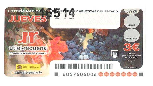 Décimo 16514 del sorteo 57-16/07/2026 Jueves