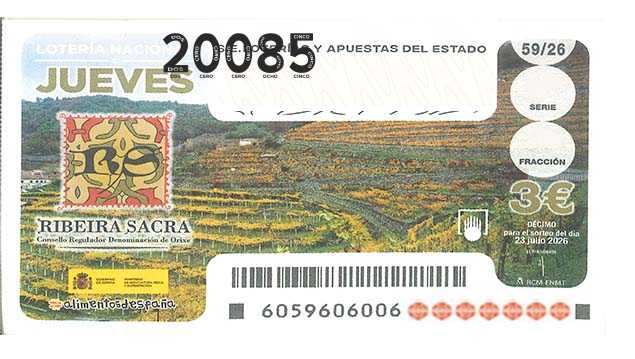 Décimo 20085 del sorteo 59-23/07/2026 Jueves