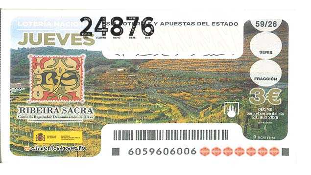 Décimo 24876 del sorteo 59-23/07/2026 Jueves