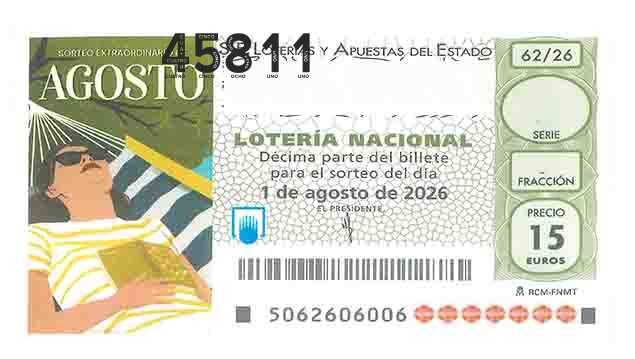 Décimo 45811 del sorteo 62-01/08/2026 Sábado