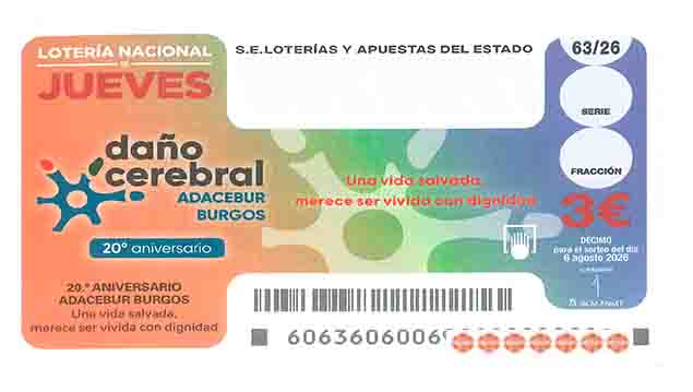 Décimo 99912 del sorteo 63-06/08/2026 Jueves