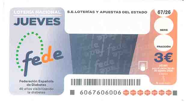 Décimo 98860 del sorteo 67-20/08/2026 Jueves