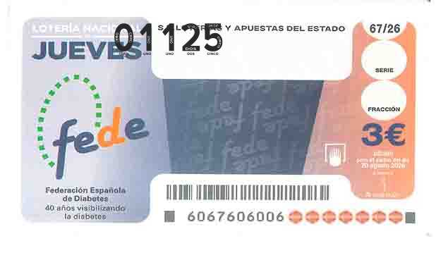 Décimo 01125 del sorteo 67-20/08/2026 Jueves