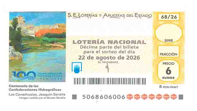 Décimo 57488 del sorteo 68-22/08/2026 Sábado